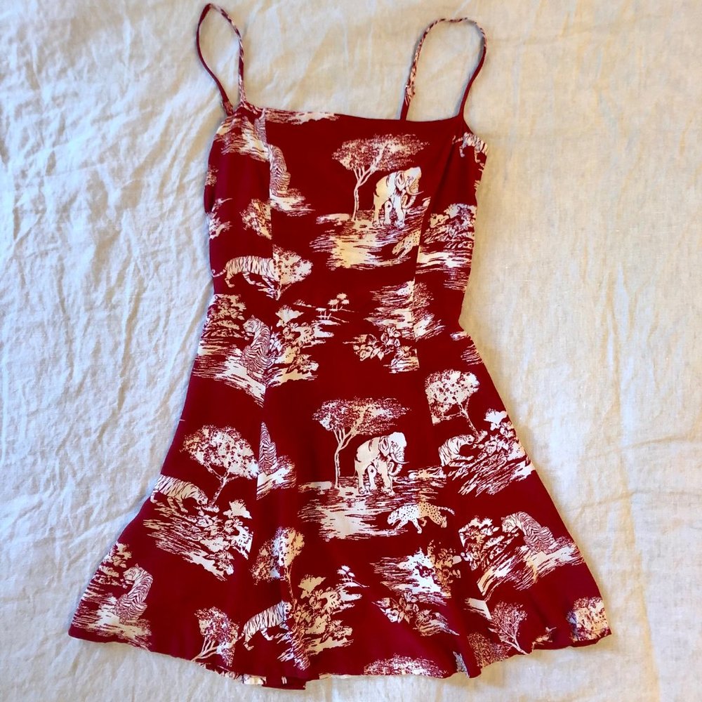 Reformation Mini Tank Dress, Safari print!